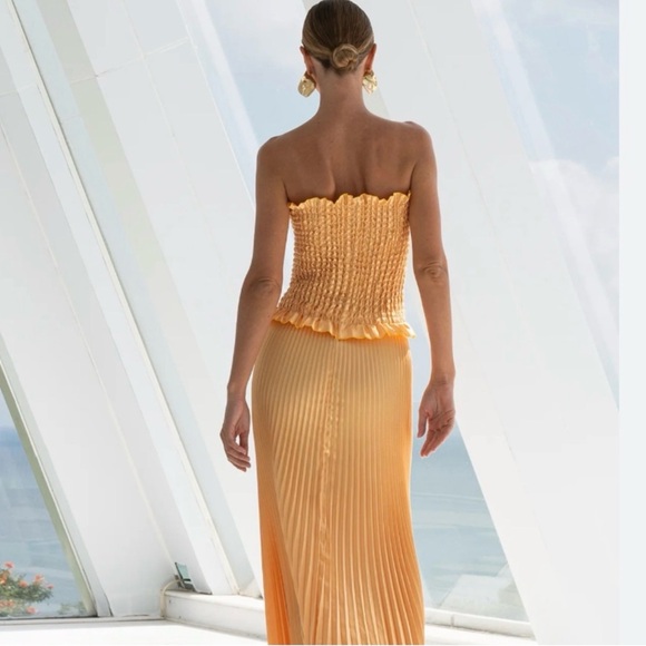 L'idee lidee L'IDÉE Maya Gown in orange Size: 6 - Picture 3 of 5